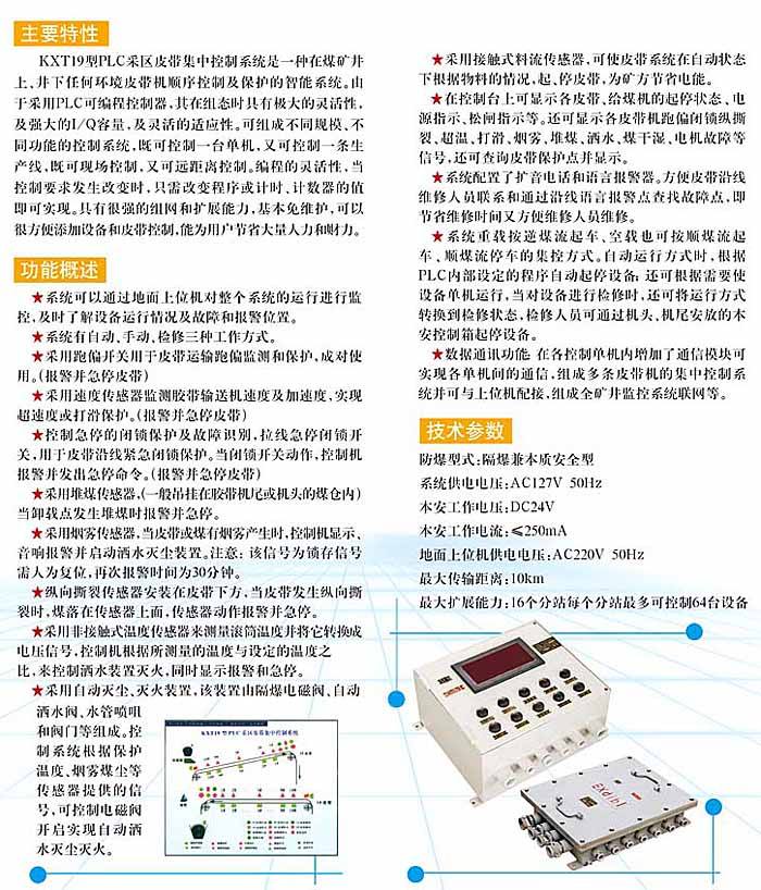 KXT19型PLC采區皮帶集中控制系統
